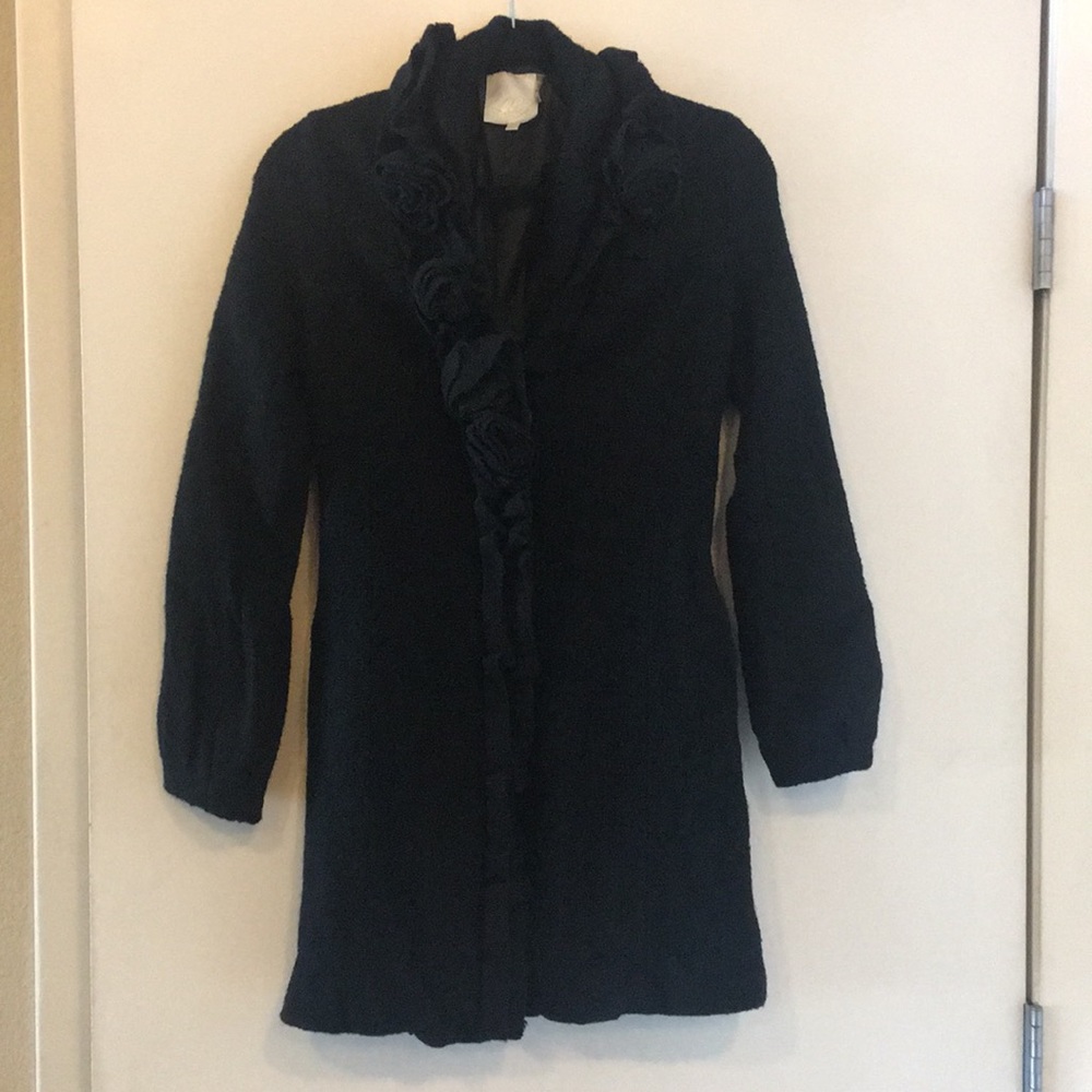 Wool Rosette Pea Coat! View 2